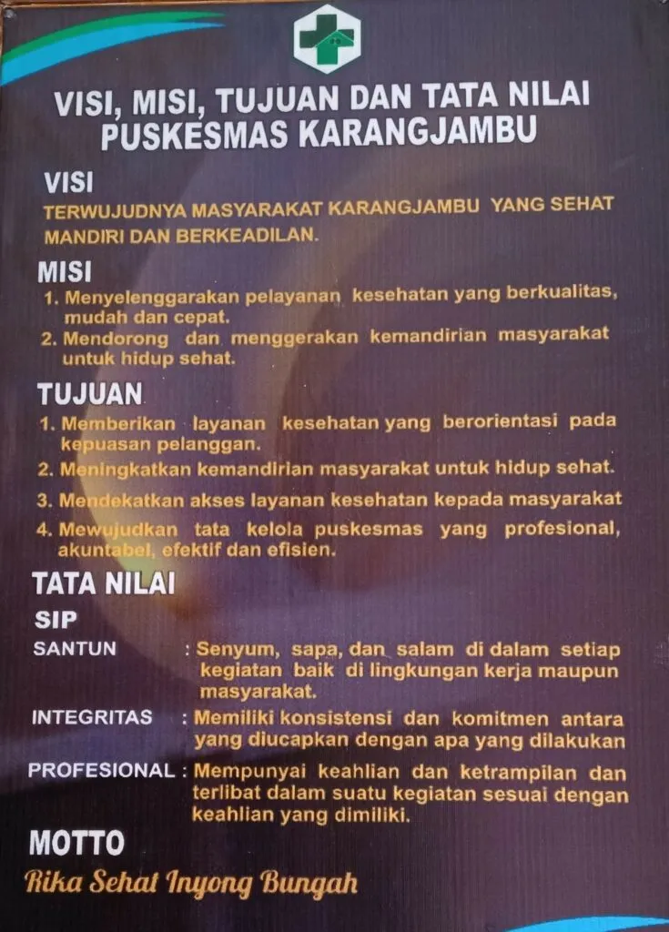 VISI MISI PUSKESMAS 1